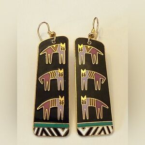 Laurel Burch “Hieroglyphic Cat” Earrings
